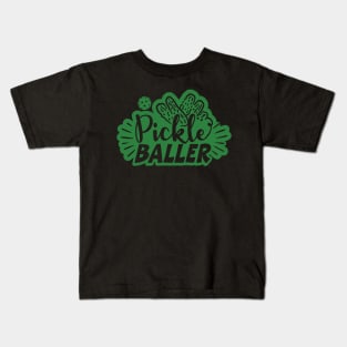 Funny Pickleball Design - Pickle Baller for Men and Women Kids T-Shirt